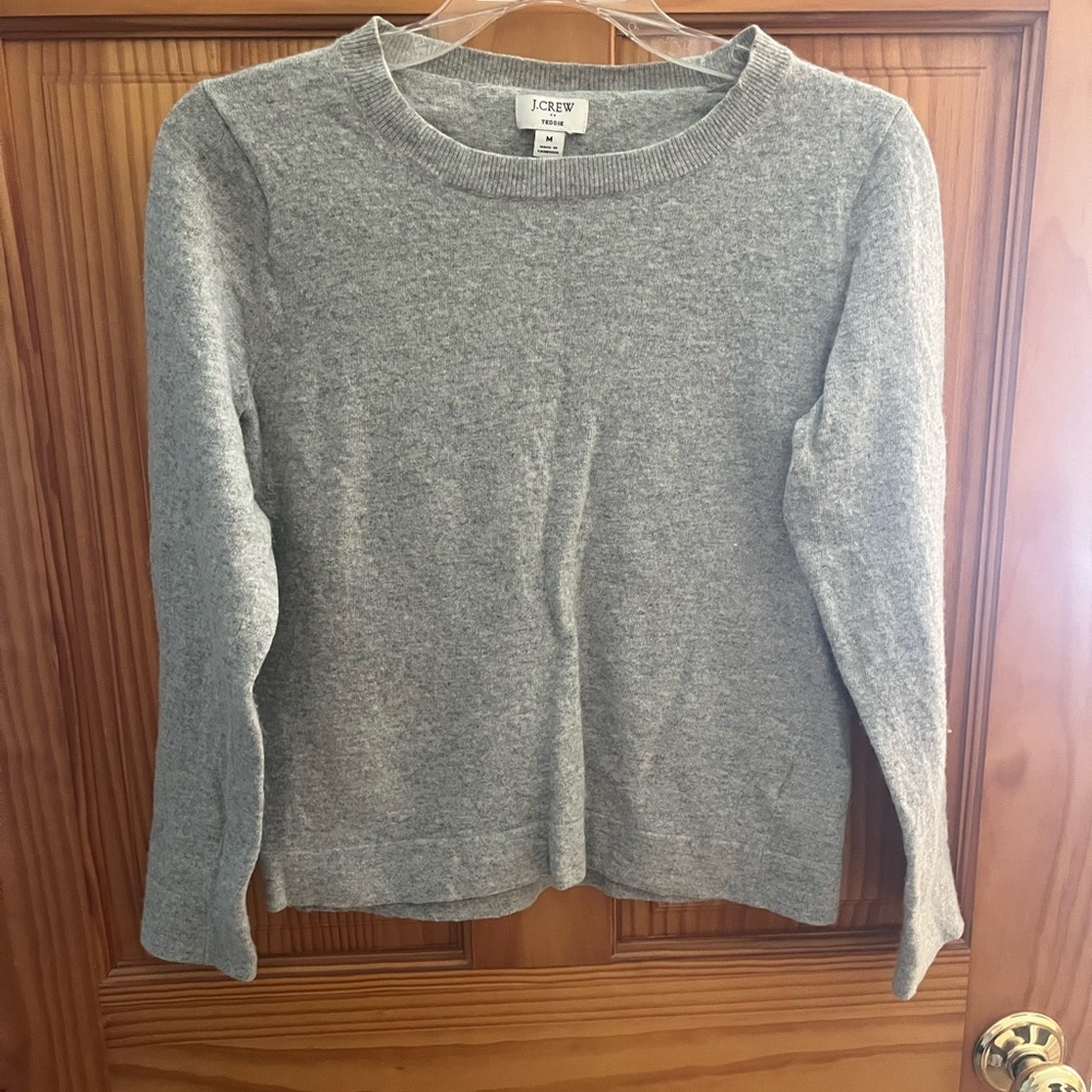 J. Crew Heather Gray Knit Pullover